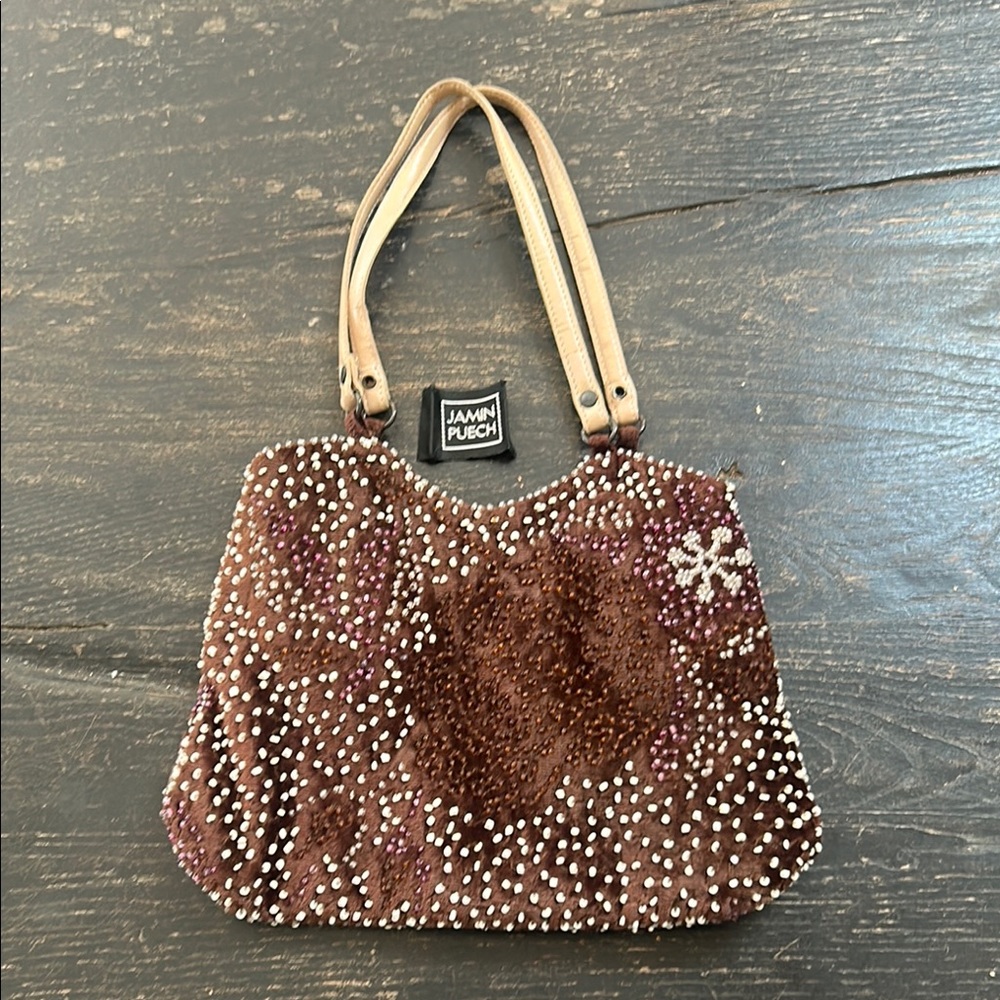 Brown Beaded Bag